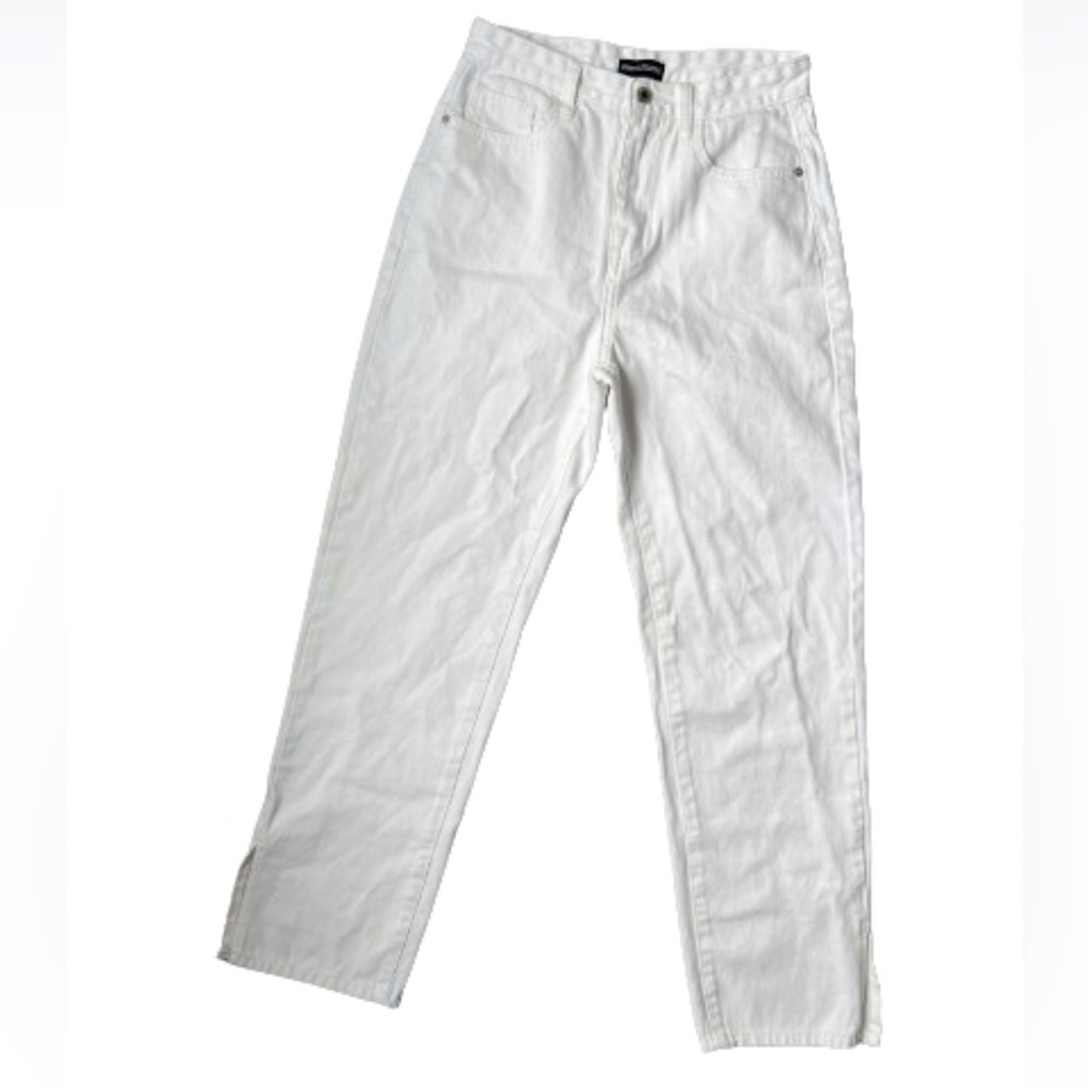 PrettyLittleThing Off White Straight Leg Jeans